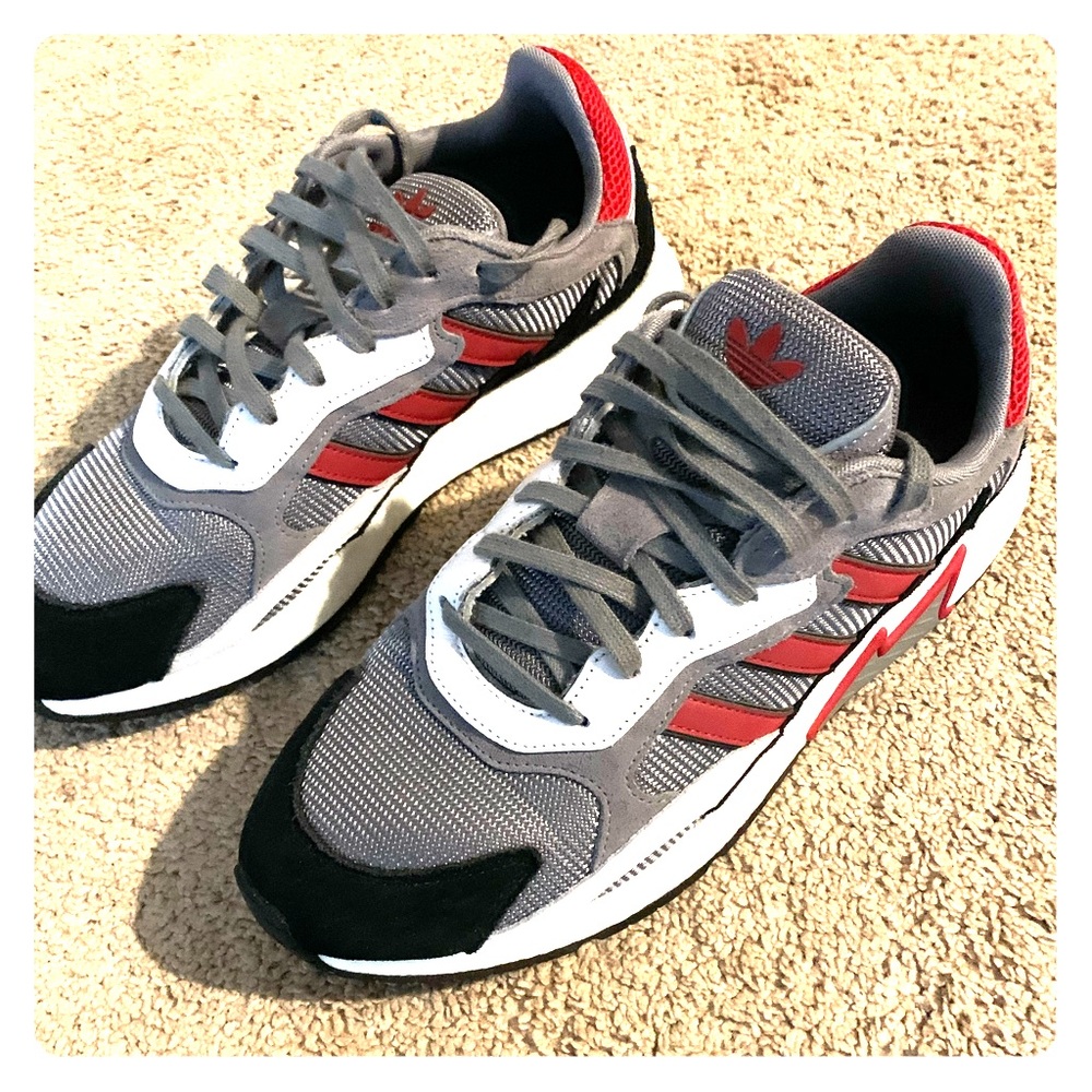 Adidas Athletic shoes red silver black